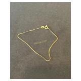 14K Yellow Gold 7ï¿½ Dainty Serpentine Bracelet,