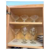 6pc Pressed Glass Compote, ï¿½Miss Americaï¿½ Pattern