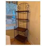 Beautiful Stained Oak/Wrought Iron Bakers Pack,