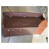 Wood Toy Chest, Vintage, Measures: 37 x 15 x 19
