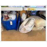 Large Blue Tote Filled with Quilt Batting (New in