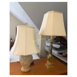 Virginia Metal Workers Brass Lamp, Ceramic Asian