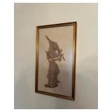 Pair of Vintage Thai Temple Rubbing on Rice Paper