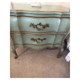 French Provencial Bedside 2 Drawer Stand,