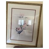 Pair Framed and Matted Anita May Prints (Birds),