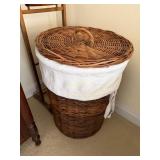 Tall Reed and Rush Hamper and Mans Cloths Butler