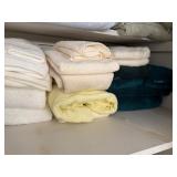 Shelf of Towels, Hand Cloths, and Wash Rags in