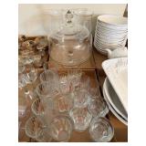 Glass Pedestal Cake Display Dome, Pair of Large