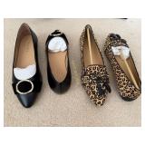 Talbots Light Leopard Francesca Bow Tie 9 1/2M,