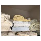 Shelf of Towels, Hand Cloths, and Wash Rags in