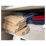 Shelf of Towels, Hand Cloths, and Wash Rags in