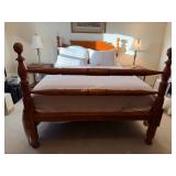 Tiger Maple Cannonball 4 Poster Queen Bed,