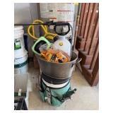 Gardening Bucket with Pump Sprayer. Lot of Hand