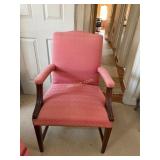 Chippendale Style Upholstered Arm Chair with