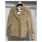 Coldwater Creek Eyelet Die Cut Suede Leather