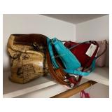 4 Different Style and Color Hand Bags and Totes.