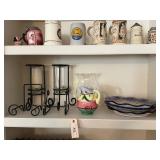 Blach Metal with Glass Insert for Candles, 2 Book