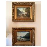 2 Oil Paintings by P. Schweilaern in 1894 in