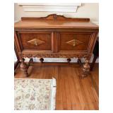 Antique Jacobean Revival Style Oak Sideboard