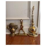 3 Brass Castiron Door Stops, Virginia