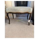 Bed Bench with Tall and Early Carved Frame and
