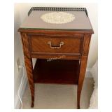 Northern Furniture Glass Top Bed Side Table