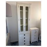 4- Drawer Glass Cabinet with Dual Glass Paneled