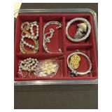 Misc. Costume Jewelry in Tray