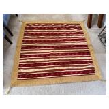 Turkish Red and Beige Striped Design Tapestry/Rug
