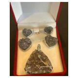 One of a Kind Faceted Amethyst and Druzy Pendant