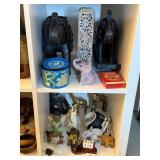 2pc Blue Ceramic Pots, 2pc Two-Tone Brown Ceramic