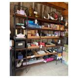 5- Shelf Wood/Black Metal Tower Rack, Measures: