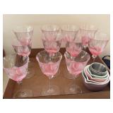 11pc Crystal dï¿½Arques- Durand Florence Pink