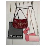 Coach Soho Shoulder Red Leather Bag, Michael Kors