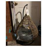 Hanging Wicker Cat Bed Pod
