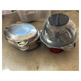 Clear Tote Containing Westbend Electric Tea/