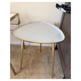 3- Legged Gold/Light Grey Accent Table, Measures: