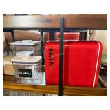 Red Frigidaire Mini Beverage Cooler, 3pc White/