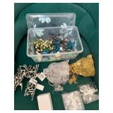 Clear Tote Filled with Curtain Ties/ Holdbacks