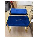 Sagebrook Home Gold/Navy Velveteen Vanity Bench,