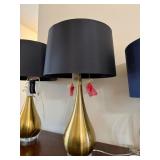 Pair of Max Studio Home Brass Table Lamp with