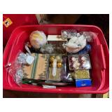 Large Red 30 Gal. Sterilite Tote Full of