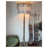 A Safavieh Addie Grey and Chrome 62ï¿½ Floor Lamp,