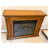 Electric Plug in Fire Place with Wooden Framing