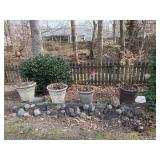 4 Potted Plants with 3 Stick in Butterfly