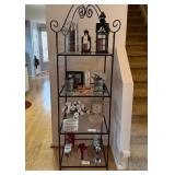 Black Metal Bakerï¿½s Rack with Ornate Scrollwork