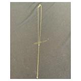 14K Yellow Gold Necklace 16ï¿½ long with 4ï¿½ Drop,