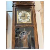 Mahogany Wall Hanging Grandfather Clock,