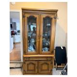 Traditional Oak China Hutch Cabinet, Measures: