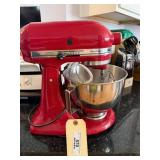 Red Kitchen Aid Ultra Power Mixer with 3